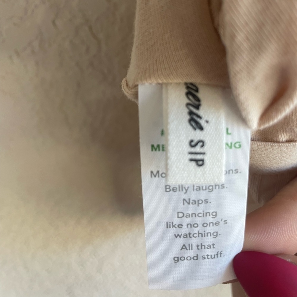 Aerie Ribbed Applique Lace Crop Tank Bralette- Light Tan‎ NWT - Picture 6 of 9
